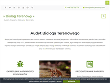 Tablet Screenshot of biolog-terenowy.com